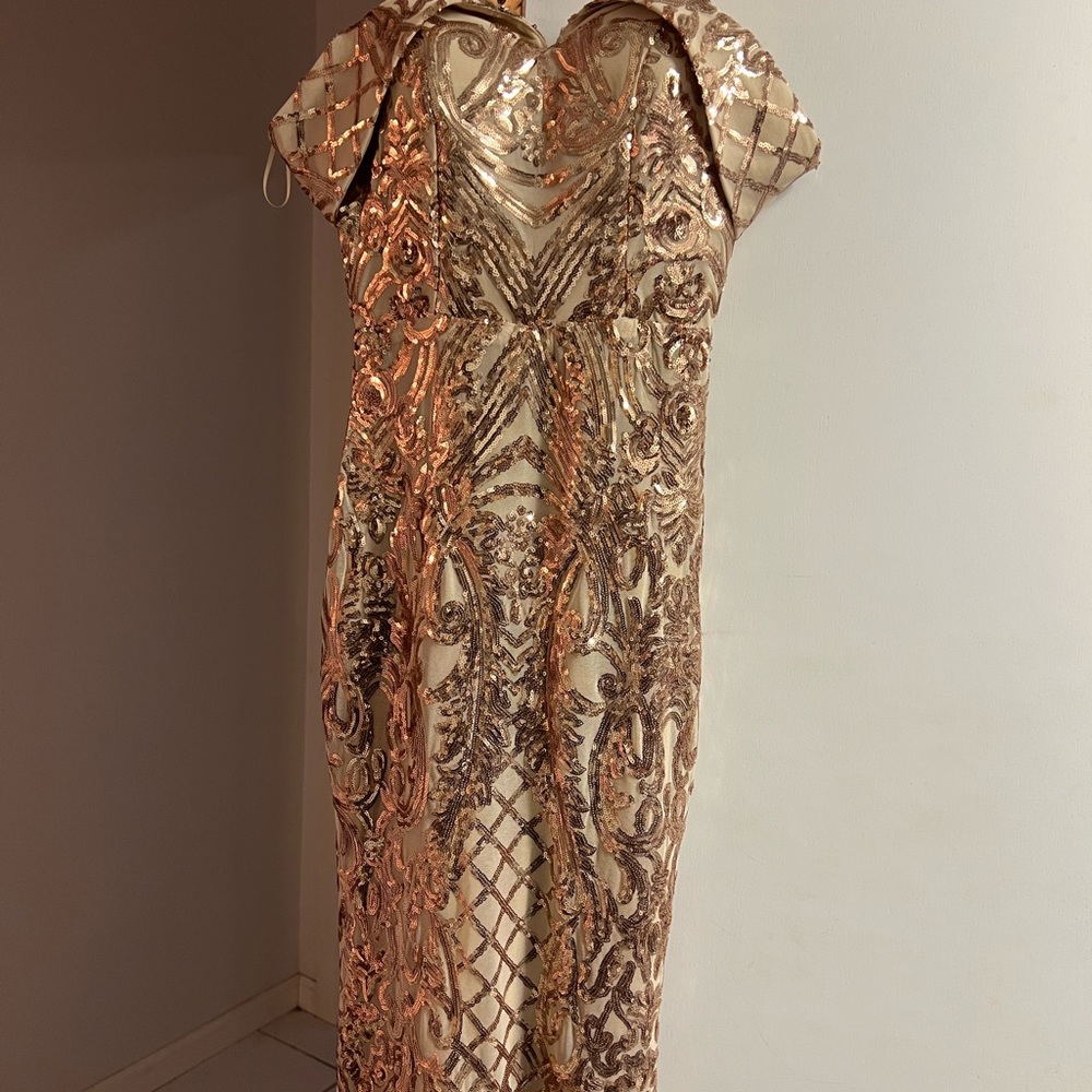 Rose gold Sequined dress
